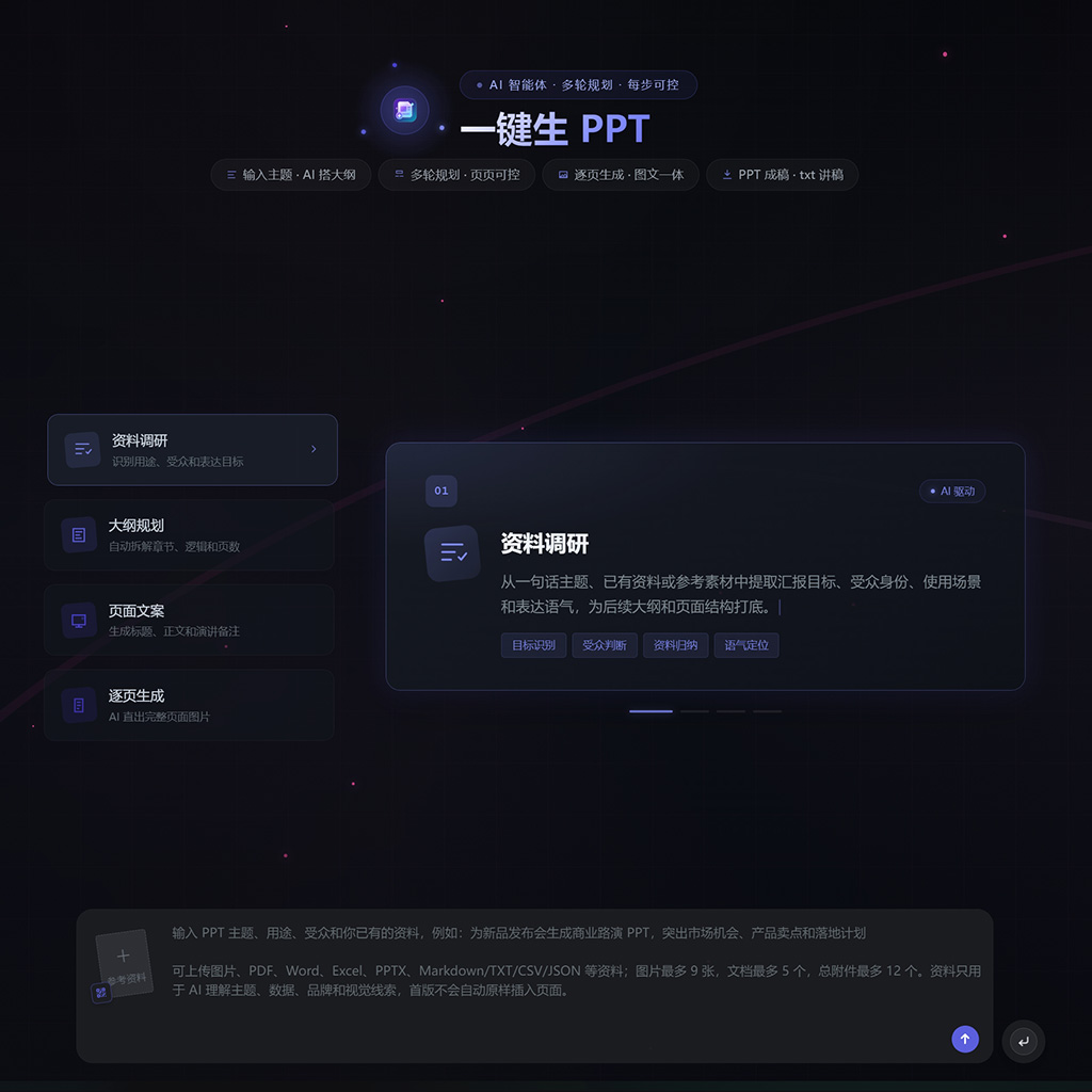菁选灵创一站式一键生成PPT